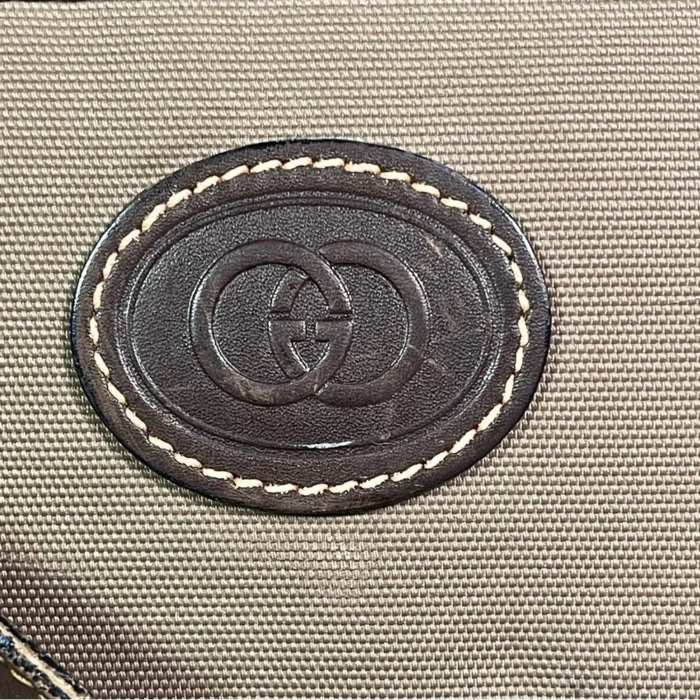 Rare Vintage Gucci Knight Crest Canvas & Leather Briefcase | Made in Italy